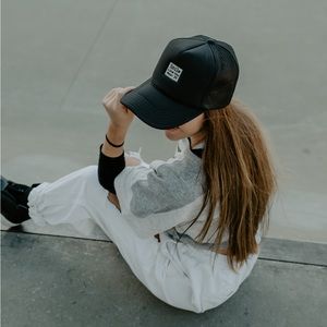 Black Trucker Hat — Smile Like You Mean It
